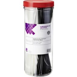 TRU COMPONENTS 1572053 Serre-câble 300 mm 3.60 mm noir, naturel 400 pc(s)