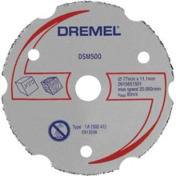 Dremel DSM500 2615S500JB Disque à tronçonner 77 mm 1 pc(s) Bois dur, Bois tendre, contreplaqué, stratifié, plastique, Placoplâtre, Plexiglas, Vinyle