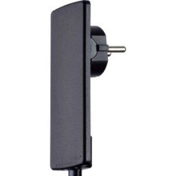 Fiche plate à contact de protection EVOline 1510.0000.0100 avec dispositif daide au branchement plastique 230 V noir IP20