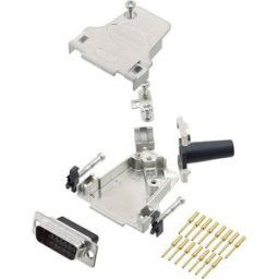 Kit embase SUB-D mâle mâle, droit 15 pôles encitech D45ZF15-DBCP15-K 6355-0049-02 45 ° à sertir 1 pc(s)