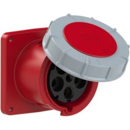 Prise femelle CEE 125 A 5 pôles PCE Power Twist 345-6 400 V rouge, gris 1 pc(s)