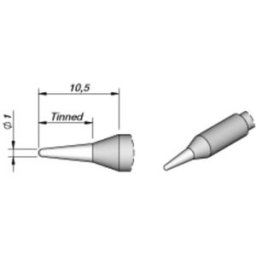 JBC Tools C245041 Panne de fer à souder forme ronde, droite Taille de la panne 1.0 mm Contenu 1 pc(s)