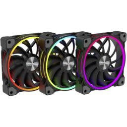 Alpenföhn Wing Boost 3 ARGB PWM Ventilateur pour PC noir (l x H x P) 140 x 140 x 25 mm avec éclairage LED