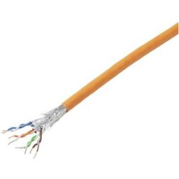 TRU COMPONENTS Câble réseau CAT 7a S/FTP 4 x 2 x 0.26 mm² Certifié CR-Dca orange 100 m