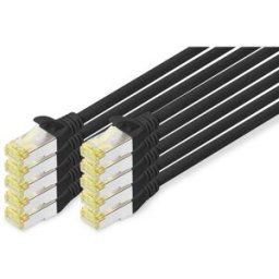 Digitus DK-1644-A-050-BL-10 RJ45 Câble réseau, câble patch CAT 6a S/FTP 5.00 m noir 1 pc(s)