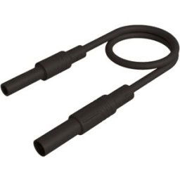 SKS Hirschmann MAL S GG-B 200/2,5 sw Cordon de mesure de sécurité fiche de sécurité 4 mm prise de sécurité 4 mm 200 cm noir 1 pc(s)
