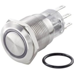 TRU COMPONENTS TC-7494624 TC-LAS1-AGQ-11E/42RGB/ Interrupteur antivandalisme 250 V/AC 3 A 1 x Off/(On) à rappel rouge, vert, bleu, RVB IP65 1 pc(s)