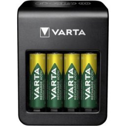 Chargeur de piles rondes Varta LCD Plug Charger+ 4x 56706 avec accus NiMH LR03 (AAA), LR6 (AA), 6LR61 (9 V)