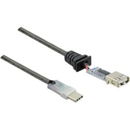 Renkforce Câble USB USB 2.0 USB-C® mâle, USB-A femelle 7.50 m noir contacts dorés RF-4752800