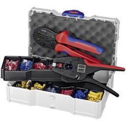 Knipex 97 90 22 Pince à sertir pour cosses isolées, pour connecteurs enfichables isolés, pour connecteurs de jonction isolés 0.5 à 6 mm² pince à dénuder