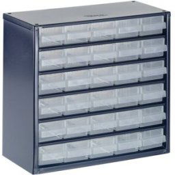 raaco 630-00 Réservoir pour petites pièces (l x H x P) 306 x 283 x 150 mm Nombre de compartiments: 30 Contenu 1 pc(s)
