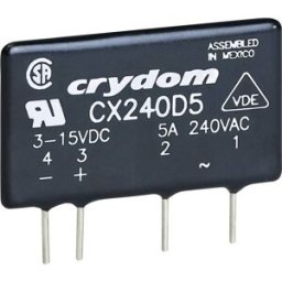 Crydom Relais à semi-conducteurs CX240D5 5 A Tension de contact (max.): 280 V/AC à commutation au zéro de tension 1 pc(s)