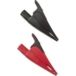 Fluke AC285 Jeu de pinces crocodiles de sécurité femelle 4 mm CAT IV 600 V, CAT III 1000 V rouge, noir