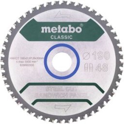 Metabo 628684000 Lame de scie circulaire 190 x 30 mm Nombre de dents: 48 1 pc(s)