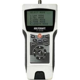Testeur de câbles CT-20TDR VOLTCRAFT CT-20TDR Convient pour Câbles blindés et non blindés, CAT3, CAT4, CAT5, CAT5e, CAT6, Coax