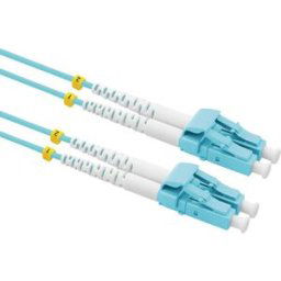 VALUE Câble FO 50/125µm OM3, LC/LC, connecteurs Low-Loss, turquoise, 10 m