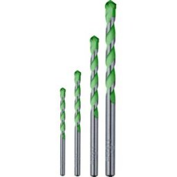 kwb 052800 acier 40CR Foret spécial granite 4 pièces 5 mm, 6 mm, 8 mm, 10 mm tige cylindrique 1 set