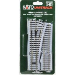 (H0) Kato Unitrack 2-853 Aiguillage, à droite 215 mm 1 pc(s)