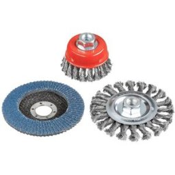 kwb Jeu de brosses métalliques pour meuleuse dangle 597510 3 pc(s)