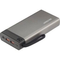 VOLTCRAFT PB-20-PD3.0 Powerbank (batterie supplémentaire) 20000 mAh Power Delivery 3.0 LiPo gris-noir Affichage du statut