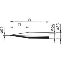 Ersa 842 UD LF Panne de fer à souder forme de crayon, rallongée Taille de la panne 0.4 mm Contenu 1 pc(s)