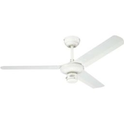 Ventilateur de plafond Westinghouse Industrial (Ø x H) 122 cm x 370 mm Couleur des pales: blanc Couleur du boîtier (détails): blanc