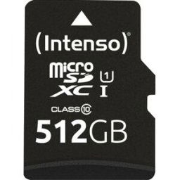 Intenso 512GB microSDXC Performance Carte microSD 512 GB Class 10 UHS-I étanche
