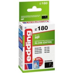 Edding Encre remplace HP 338, C8765EE compatible noir EDD-180 18-180