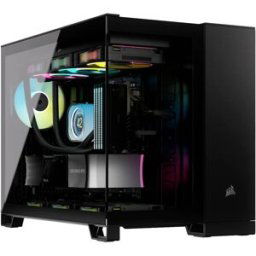 Tour midi Corsair 2500X Boîtier PC noir fenêtre latérale