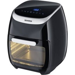 Severin FR 2446 Friteuse 11 l 2000 W fonction chaleur tournante, protection contre la surchauffe noir,argent