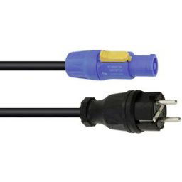 Câble dalimentation PSSO H07RN-F (1 x Prise mâle + contact de protection - 1 x PowerCon mâle) noir 5.00 m