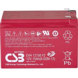 CSB Battery EVH 12150 EVH12150X3 Batterie au plomb 12 V 15 Ah plomb (AGM) (l x H x P) 151 x 102 x 98 mm cosses plates 6,35 mm résistant aux cycles de charge,
