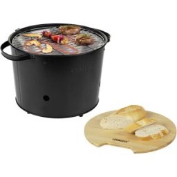 Princess 112240 charbon de bois, électrique Barbecue voyant lumineux, réglage de la température en continu Surface du gril (diamètre)=320 mm noir