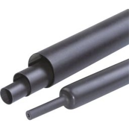 Hongshang ART002123 Gaine thermorétractable sans colle noir 33 mm 8 mm Taux de retreint:4:1 1.22 m