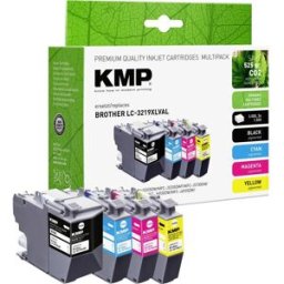 KMP Encre remplace Brother LC-3219XLBK, LC-3219XLC, LC-3219XLM, LC-3219XLY compatible pack bundle noir, cyan, magenta, jaune B58VX 1537,4005