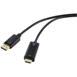 Renkforce DisplayPort / HDMI Câble adaptateur Fiche mâle DisplayPort, Fiche mâle HDMI-A 5.00 m noir RF-5179192 Câble DisplayPort