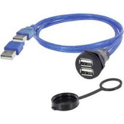 2 x USB 2.0 type A embase femelle de chassis encitech 1310-1028-05 M22 1 pc(s)