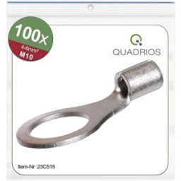Quadrios 23C515 Cosse à oeillet Section max.=6 mm² Ø du trou=10.5 mm non isolé 100 pc(s)