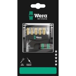 Wera Bit-Check 12 Wood 1 SB 05136390001 Jeu dembouts 1/4 (6.3 mm) avec porte-embout