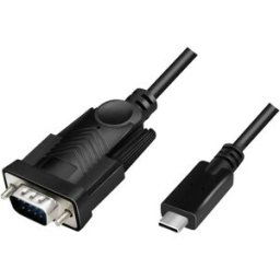 LogiLink série Adaptateur [1x USB 2.0 type C mâle - 1x SUB-D mâle 9 pôles] 1.2 m noir