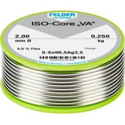 Felder ISO-Core VA Étain à souder bobine Sn96,5Ag3,5 0.250 kg 2 mm