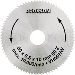 Proxxon 28011 Lame de scie circulaire au carbure 50 x 10 x 0.5 mm Nombre de dents: 80 1 pc(s)
