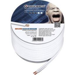 Oehlbach 207 Câble haut-parleur 2 x 0.75 mm² blanc 20 m