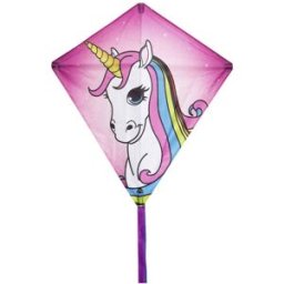 HQ 1 ligne Cerf-volant Eddy Unicorn Envergure (détails) 680 mm Force du vent supportée 2 - 5 bft