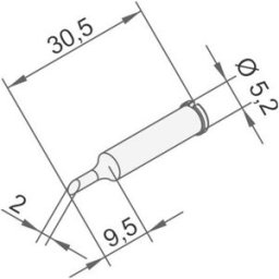 Ersa 0102ADLF20 Panne de fer à souder incurvé Taille de la panne 2 mm Contenu 1 pc(s)