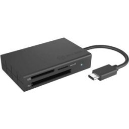 ICY BOX IB-CR401-C3, Type-C® USB 3.0 Kartenleser (CF, SD 4.0, micro SD 4.0), UHS-II, mit Hub / lecteur de carte mémoire externe USB-C® noir