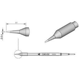 JBC Tools C245032 Panne de fer à souder forme ronde, droite Taille de la panne 0.4 mm Contenu 1 pc(s)