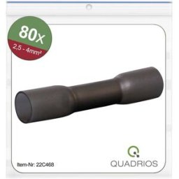 Quadrios 22C468 Prolongateur avec gaine thermorétractable 2.5 mm² 4 mm² entièrement isolé noir 1 set