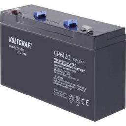 VOLTCRAFT CE6V/12Ah VC-12713950 Batterie au plomb 6 V 12 Ah plomb (AGM) (l x H x P) 151 x 100 x 50 mm cosses plates 6,35 mm sans entretien
