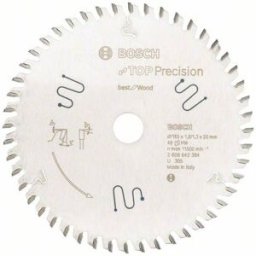 Bosch Accessories Top Precision 2608642384 Lame de scie circulaire 165 x 20 x 1.8 mm Nombre de dents: 48 1 pc(s)